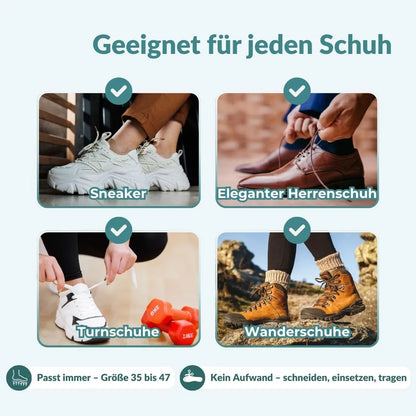 Akusoli Einlegesohlen Verpackung - Premium Qualität für bewusste Fußgesundheit
