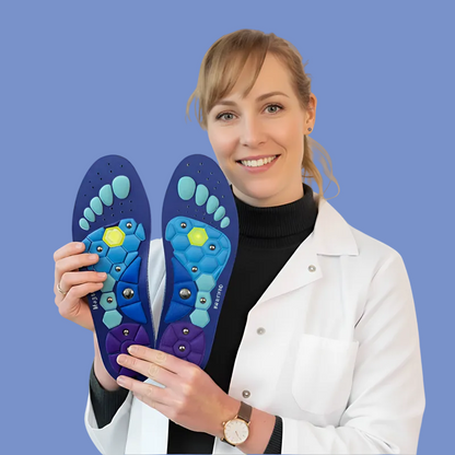 Akusoli Wellness-Einlegesohlen Produktfoto - Akupressur-Noppen für Fußreflexzonen
